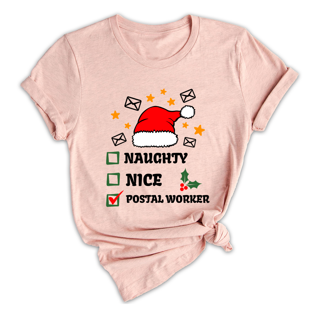 Comfort Colors Christmas Postal Worker Shirt, Christmas Mail Lady Tee, Funny Postal T-Shirt, Christmas Gift For Mail Carrier, Merry Postal Worker Gift