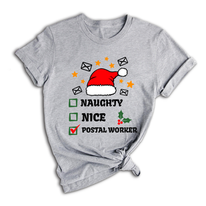 Comfort Colors Christmas Postal Worker Shirt, Christmas Mail Lady Tee, Funny Postal T-Shirt, Christmas Gift For Mail Carrier, Merry Postal Worker Gift