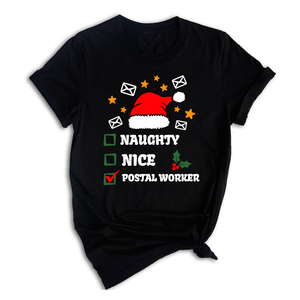 Comfort Colors Christmas Postal Worker Shirt, Christmas Mail Lady Tee, Funny Postal T-Shirt, Christmas Gift For Mail Carrier, Merry Postal Worker Gift