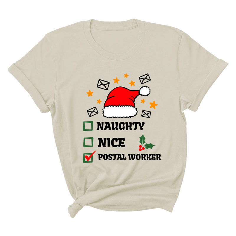 Comfort Colors Christmas Postal Worker Shirt, Christmas Mail Lady Tee, Funny Postal T-Shirt, Christmas Gift For Mail Carrier, Merry Postal Worker Gift