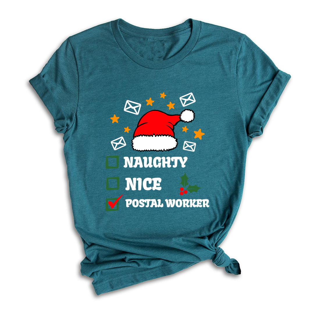 Comfort Colors Christmas Postal Worker Shirt, Christmas Mail Lady Tee, Funny Postal T-Shirt, Christmas Gift For Mail Carrier, Merry Postal Worker Gift