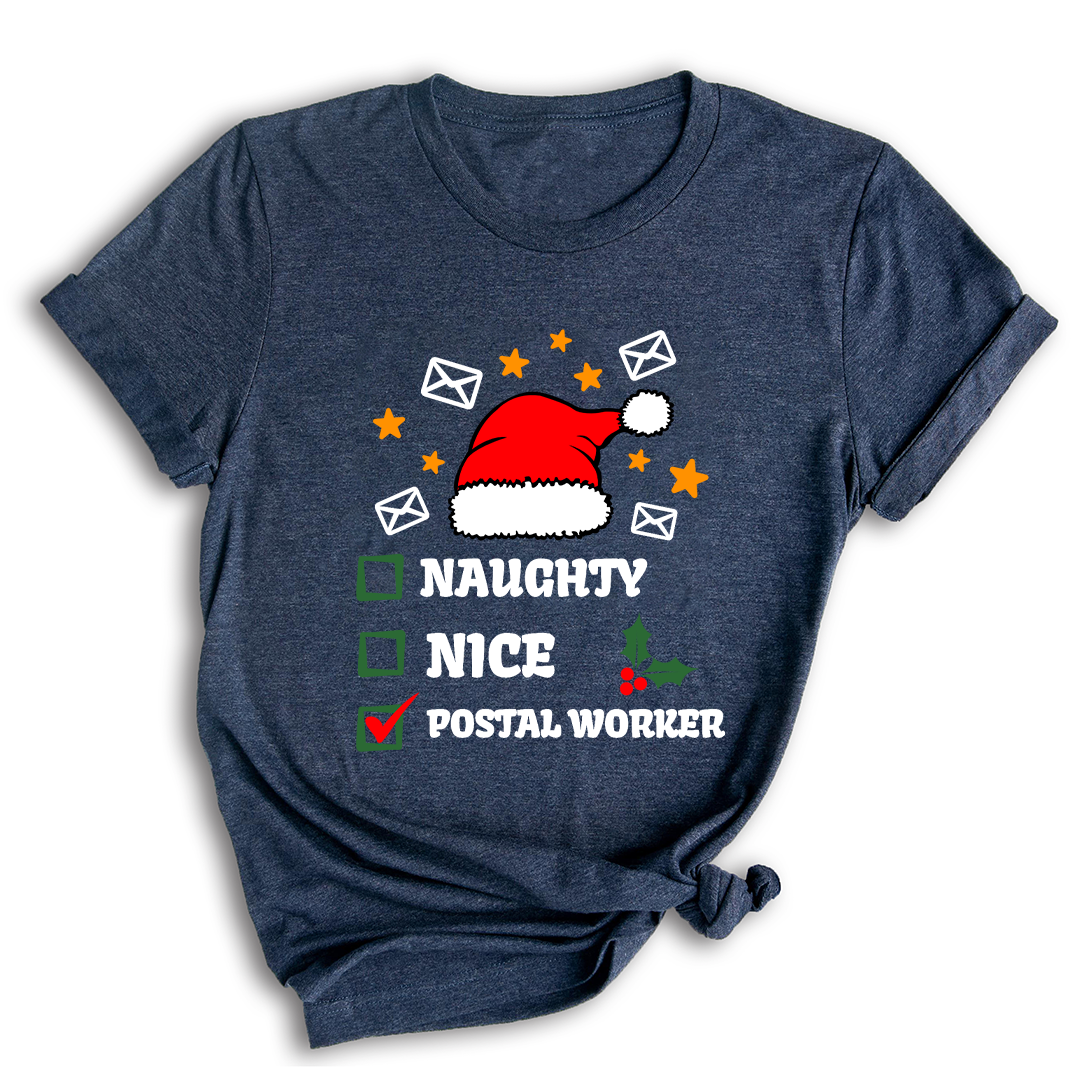 Comfort Colors Christmas Postal Worker Shirt, Christmas Mail Lady Tee, Funny Postal T-Shirt, Christmas Gift For Mail Carrier, Merry Postal Worker Gift