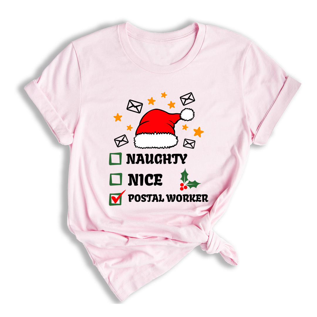 Comfort Colors Christmas Postal Worker Shirt, Christmas Mail Lady Tee, Funny Postal T-Shirt, Christmas Gift For Mail Carrier, Merry Postal Worker Gift