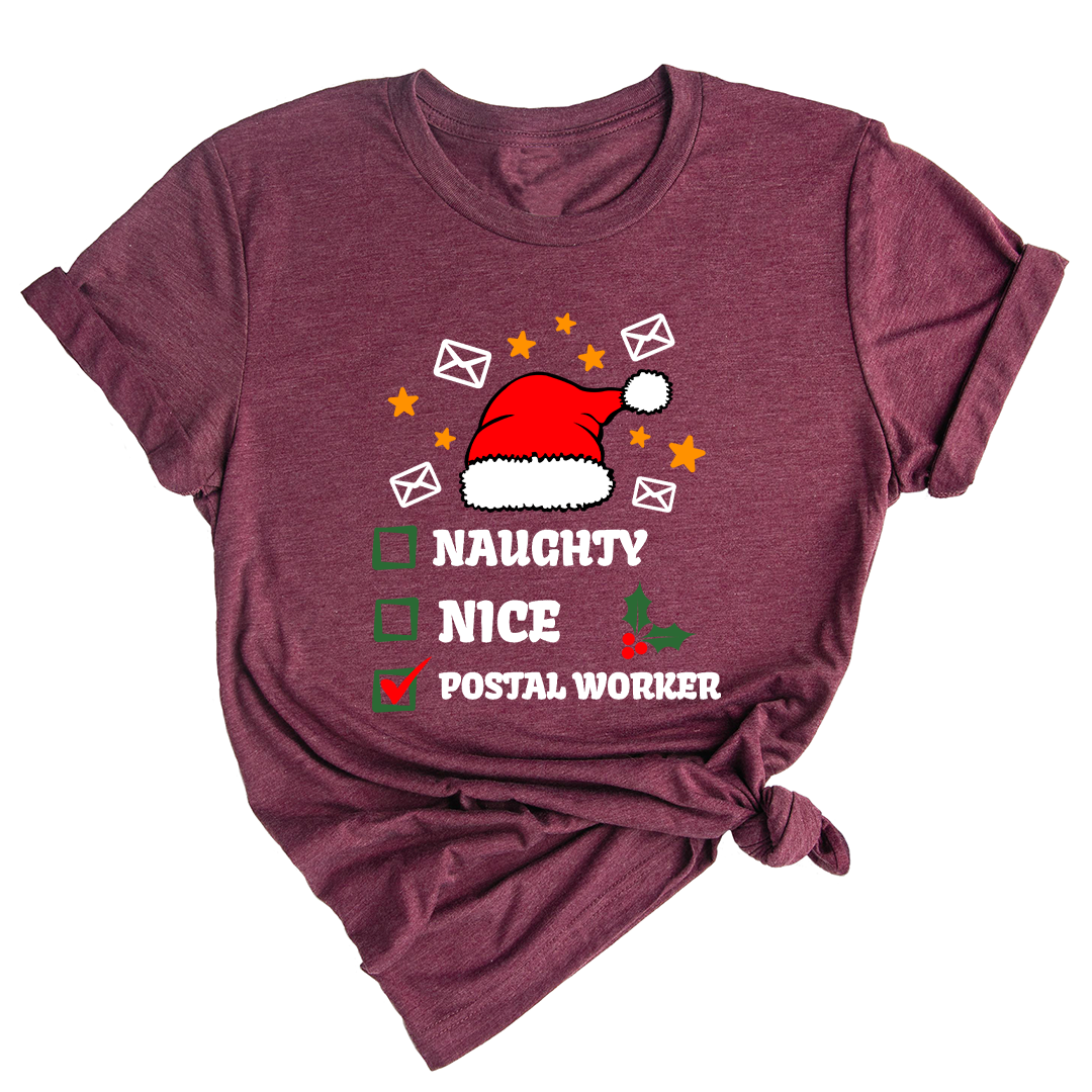 Comfort Colors Christmas Postal Worker Shirt, Christmas Mail Lady Tee, Funny Postal T-Shirt, Christmas Gift For Mail Carrier, Merry Postal Worker Gift