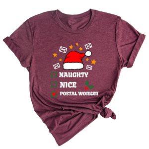 Comfort Colors Christmas Postal Worker Shirt, Christmas Mail Lady Tee, Funny Postal T-Shirt, Christmas Gift For Mail Carrier, Merry Postal Worker Gift