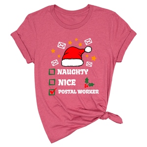 Comfort Colors Christmas Postal Worker Shirt, Christmas Mail Lady Tee, Funny Postal T-Shirt, Christmas Gift For Mail Carrier, Merry Postal Worker Gift