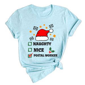 Comfort Colors Christmas Postal Worker Shirt, Christmas Mail Lady Tee, Funny Postal T-Shirt, Christmas Gift For Mail Carrier, Merry Postal Worker Gift