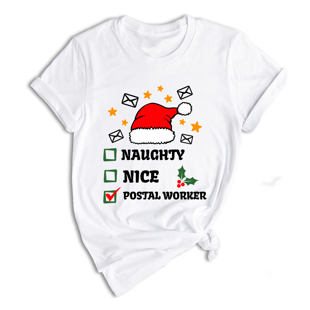 Comfort Colors Christmas Postal Worker Shirt, Christmas Mail Lady Tee, Funny Postal T-Shirt, Christmas Gift For Mail Carrier, Merry Postal Worker Gift