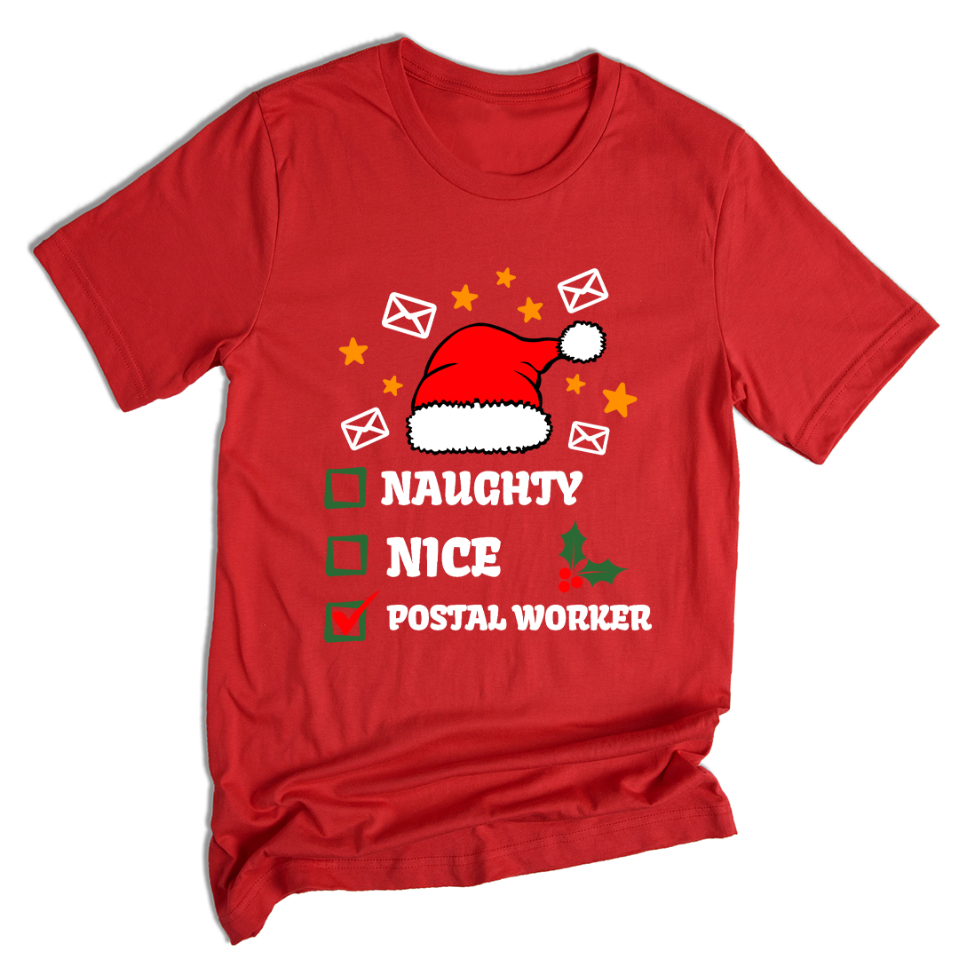 Comfort Colors Christmas Postal Worker Shirt, Christmas Mail Lady Tee, Funny Postal T-Shirt, Christmas Gift For Mail Carrier, Merry Postal Worker Gift