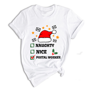 Comfort Colors Christmas Postal Worker Shirt, Christmas Mail Lady Tee, Funny Postal T-Shirt, Christmas Gift For Mail Carrier, Merry Postal Worker Gift