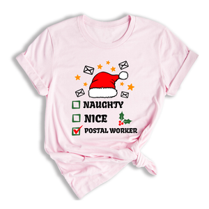Comfort Colors Christmas Postal Worker Shirt, Christmas Mail Lady Tee, Funny Postal T-Shirt, Christmas Gift For Mail Carrier, Merry Postal Worker Gift