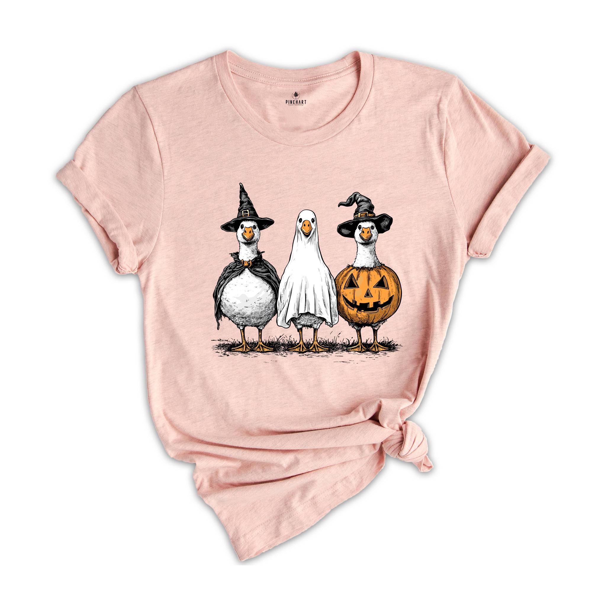 Comfort Colors Goose Ghosts Shirt, Spooky Season Gift, Halloween Retro Tshirt, Ghost Shirt, Goose Shirt, Silly Goose Shirt, Goose Ghost