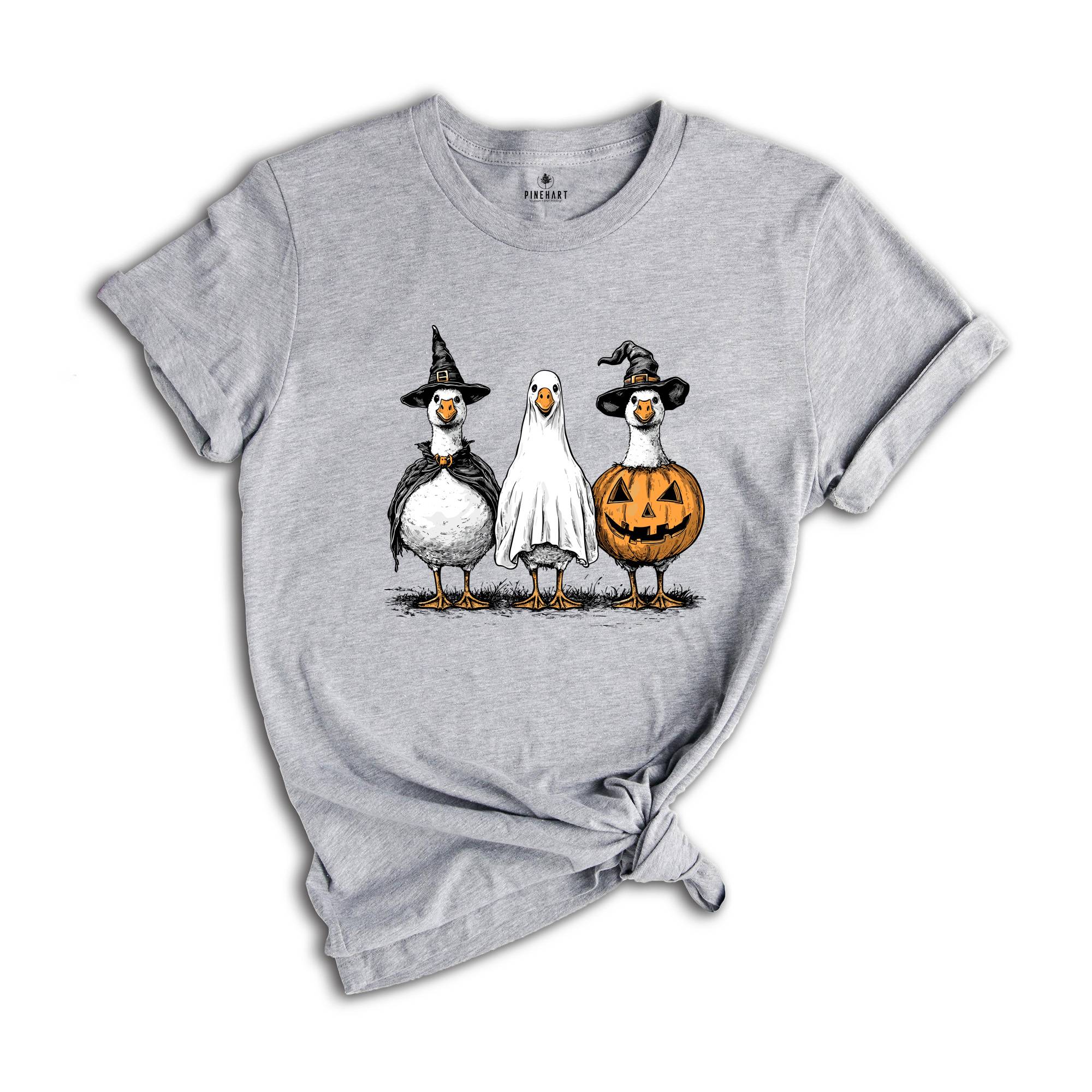 Comfort Colors Goose Ghosts Shirt, Spooky Season Gift, Halloween Retro Tshirt, Ghost Shirt, Goose Shirt, Silly Goose Shirt, Goose Ghost
