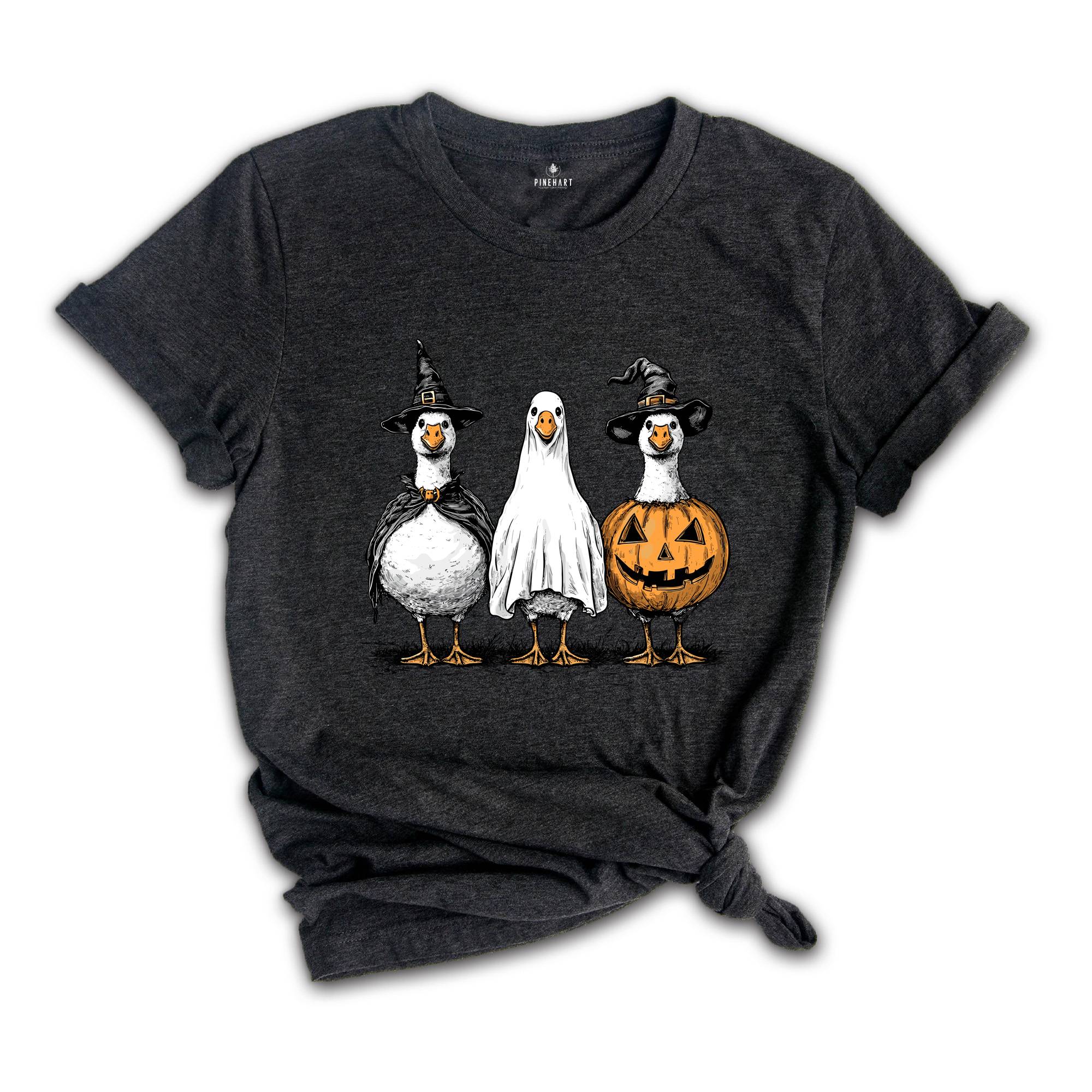Comfort Colors Goose Ghosts Shirt, Spooky Season Gift, Halloween Retro Tshirt, Ghost Shirt, Goose Shirt, Silly Goose Shirt, Goose Ghost