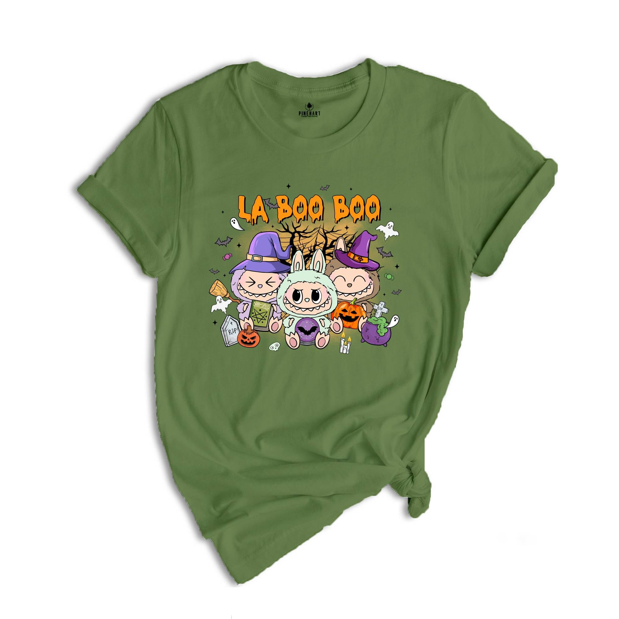 Comfort Colors Halloween La Boo Boo Shirt, Cute Kids Halloween Gift, Labubu Lover Gift, Toddler Shirt