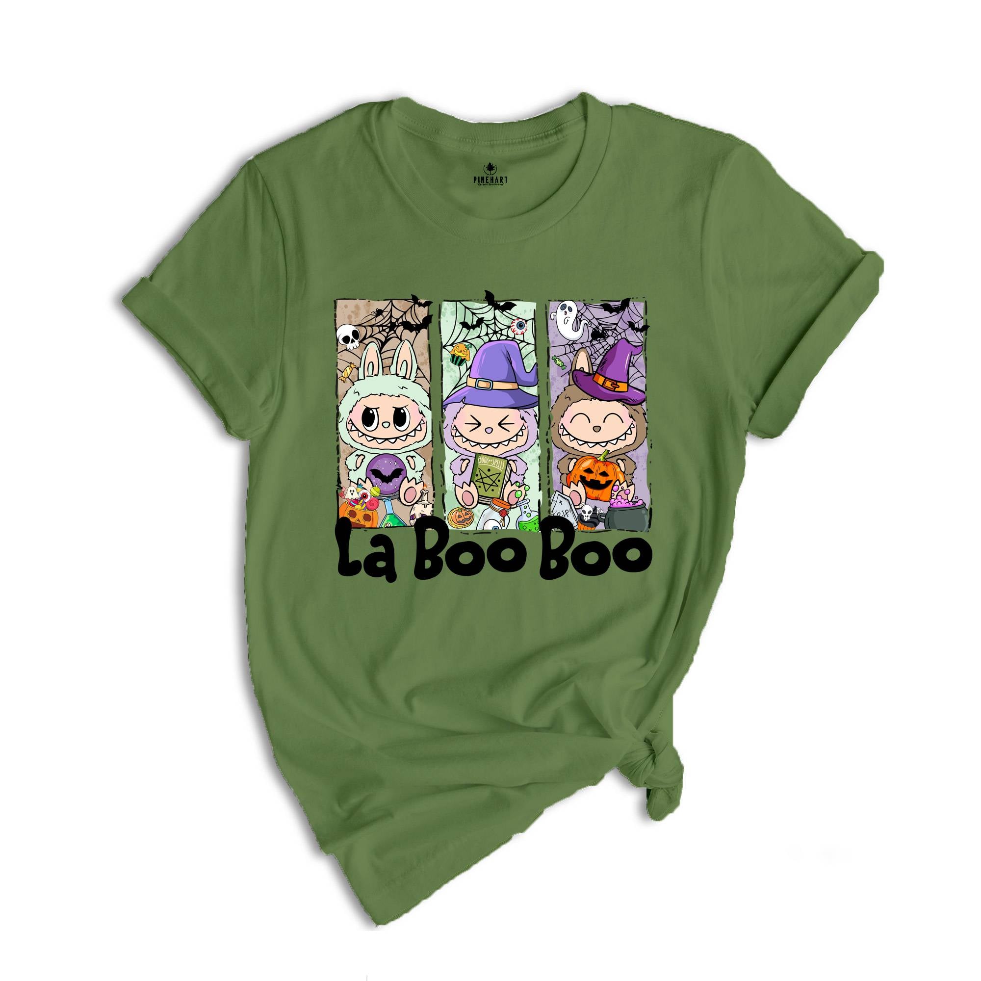 Comfort Colors Halloween La Boo Boo Shirt, Cute Kids Halloween Gift, Labubu Lover Gift, Toddler Shirt