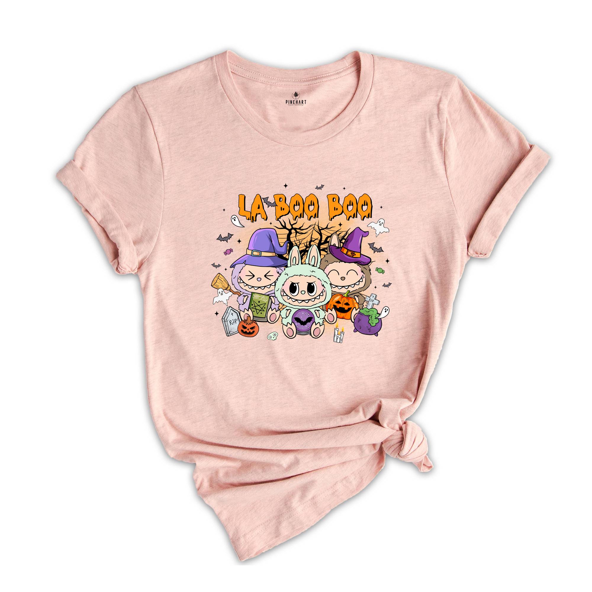 Comfort Colors Halloween La Boo Boo Shirt, Cute Kids Halloween Gift, Labubu Lover Gift, Toddler Shirt