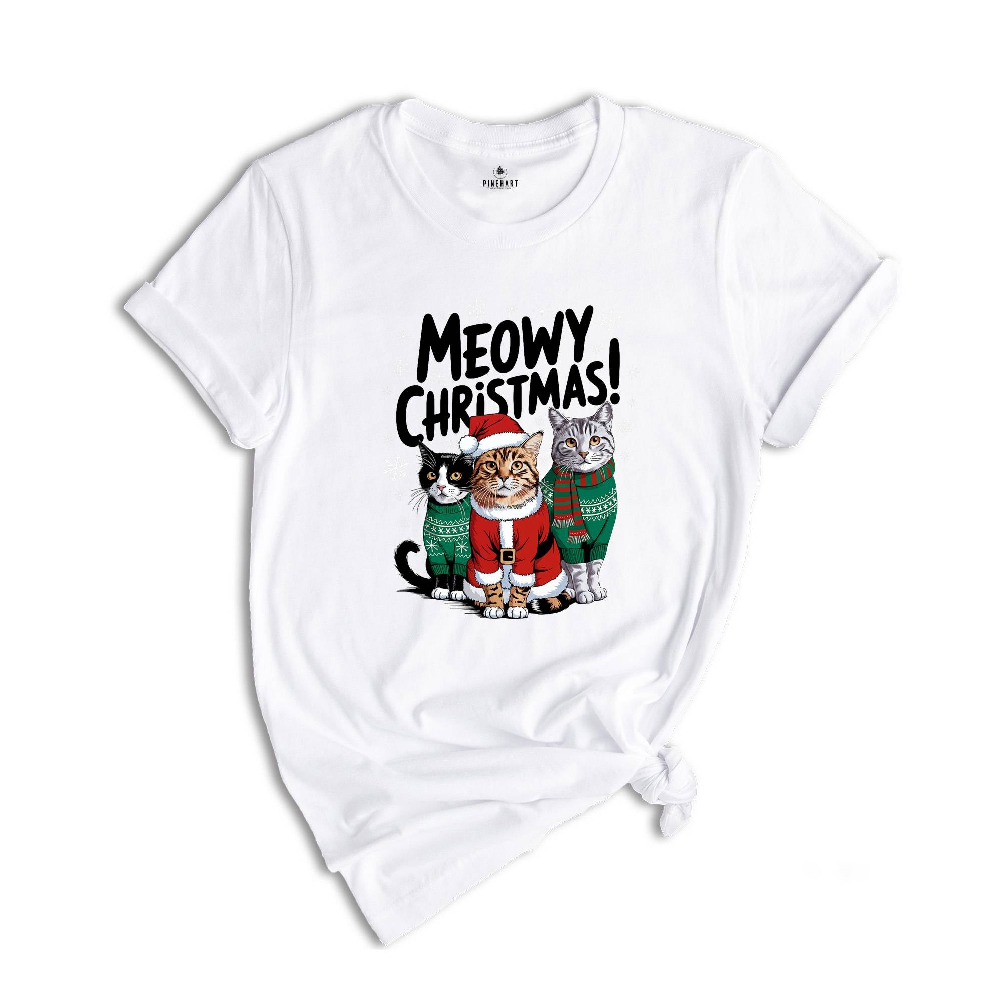 Comfort Colors Happy Cat Year Shirt, Funny Christmas Cat Shirt, Cat Christmas Sweatshirt, Cats Sweatshirt