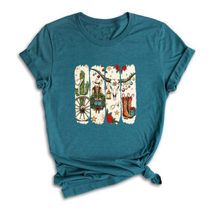 Comfort Colors Howdy Christmas Shirt, Western Christmas Sweatshirt, Christmas Deer T-Shirt, Howdy Christmas Tree Shirt