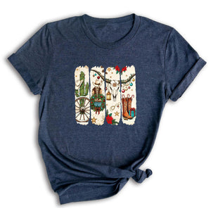 Comfort Colors Howdy Christmas Shirt, Western Christmas Sweatshirt, Christmas Deer T-Shirt, Howdy Christmas Tree Shirt