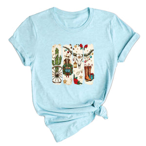Comfort Colors Howdy Christmas Shirt, Western Christmas Sweatshirt, Christmas Deer T-Shirt, Howdy Christmas Tree Shirt