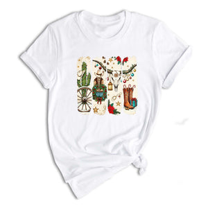 Comfort Colors Howdy Christmas Shirt, Western Christmas Sweatshirt, Christmas Deer T-Shirt, Howdy Christmas Tree Shirt