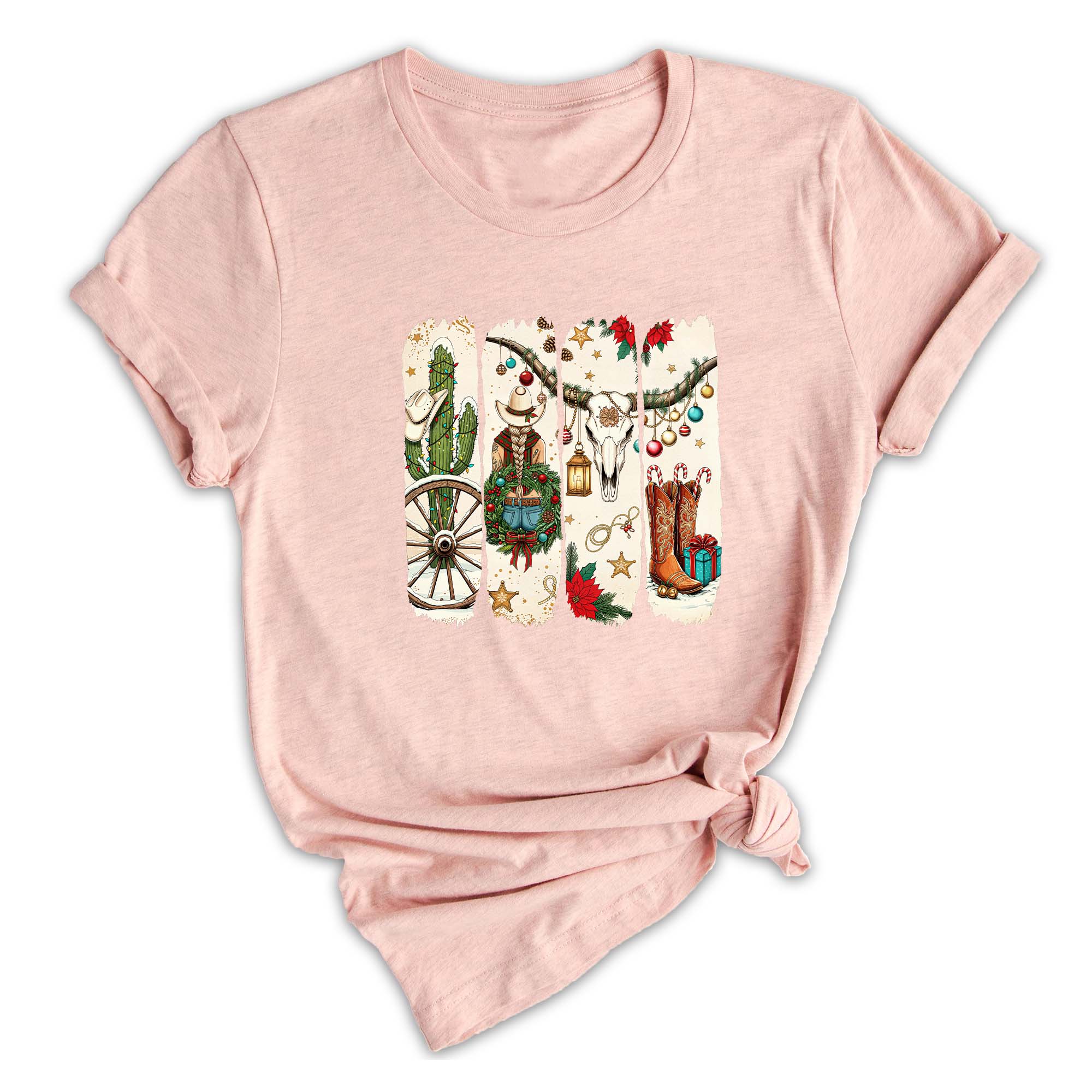 Comfort Colors Howdy Christmas Shirt, Western Christmas Sweatshirt, Christmas Deer T-Shirt, Howdy Christmas Tree Shirt