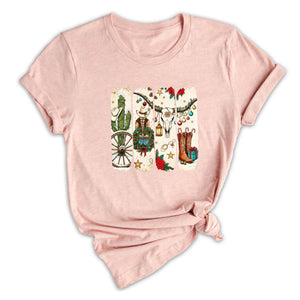 Comfort Colors Howdy Christmas Shirt, Western Christmas Sweatshirt, Christmas Deer T-Shirt, Howdy Christmas Tree Shirt