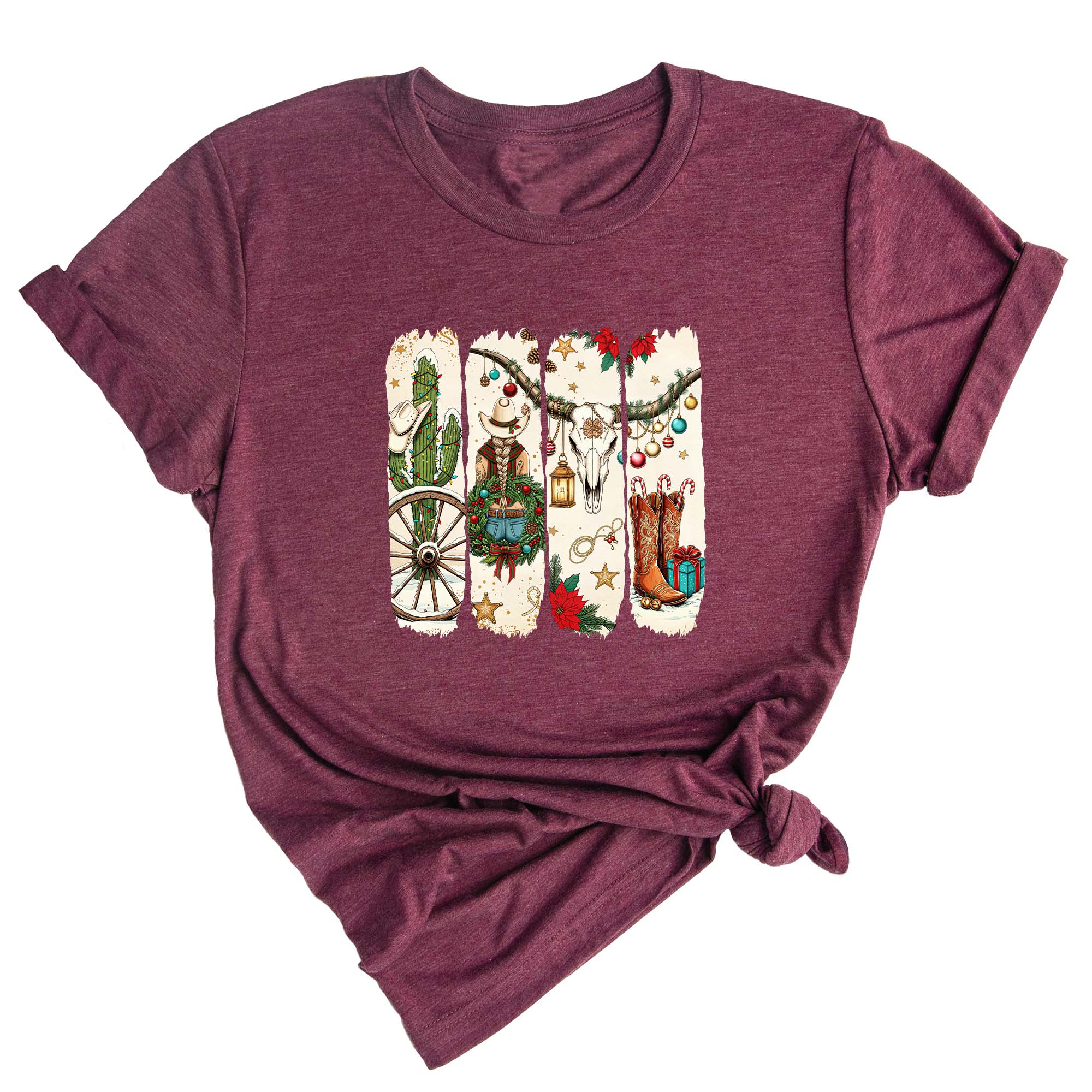 Comfort Colors Howdy Christmas Shirt, Western Christmas Sweatshirt, Christmas Deer T-Shirt, Howdy Christmas Tree Shirt