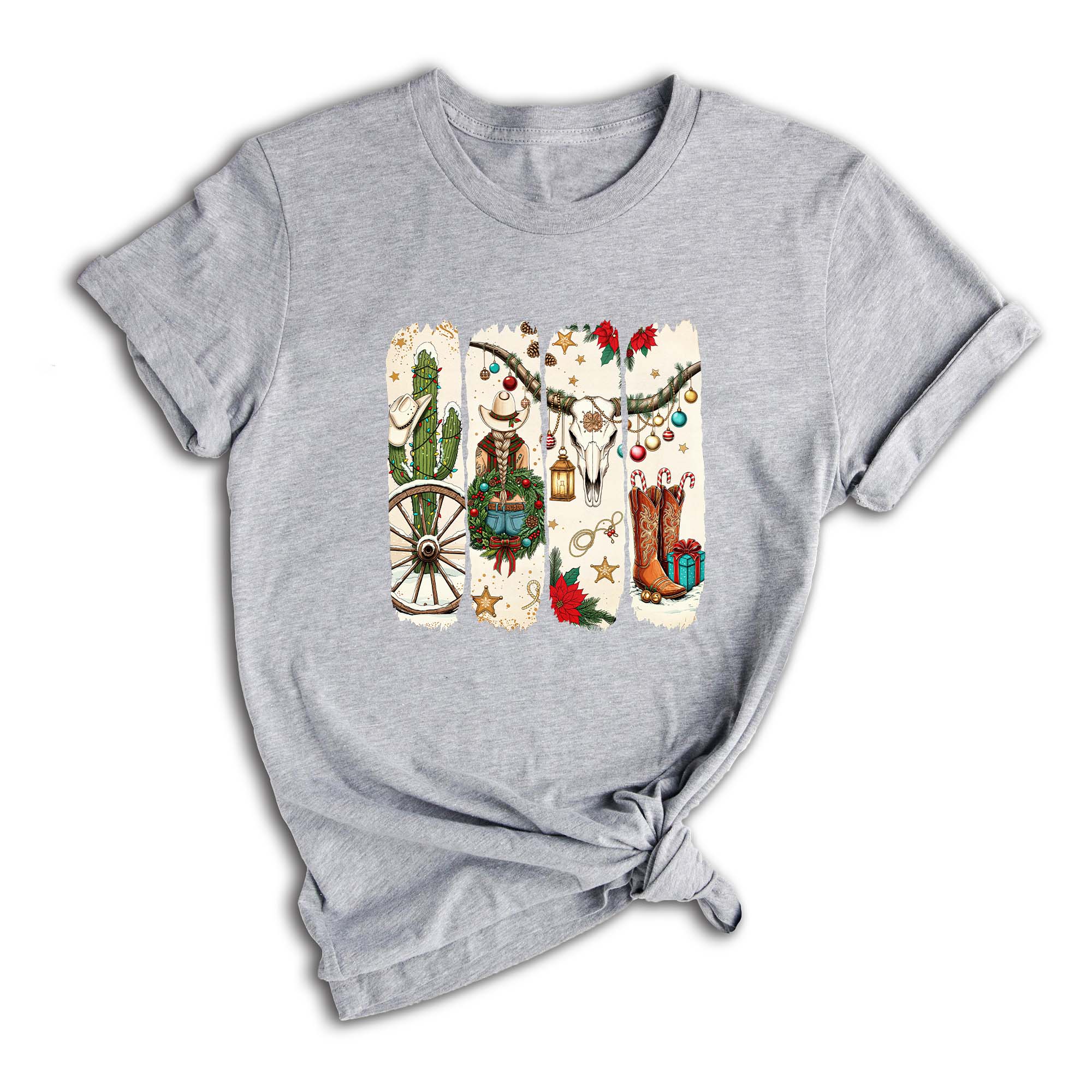 Comfort Colors Howdy Christmas Shirt, Western Christmas Sweatshirt, Christmas Deer T-Shirt, Howdy Christmas Tree Shirt