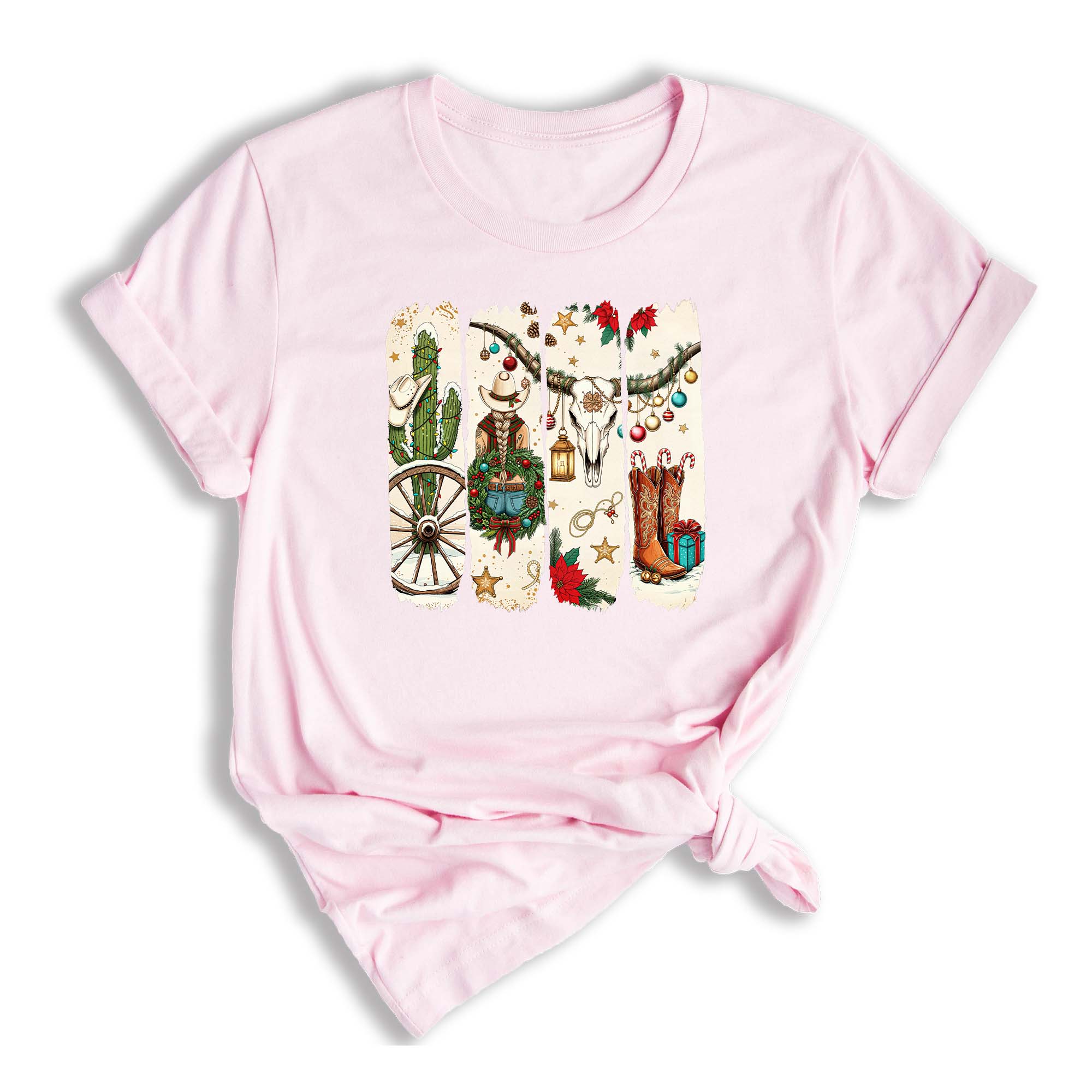 Comfort Colors Howdy Christmas Shirt, Western Christmas Sweatshirt, Christmas Deer T-Shirt, Howdy Christmas Tree Shirt