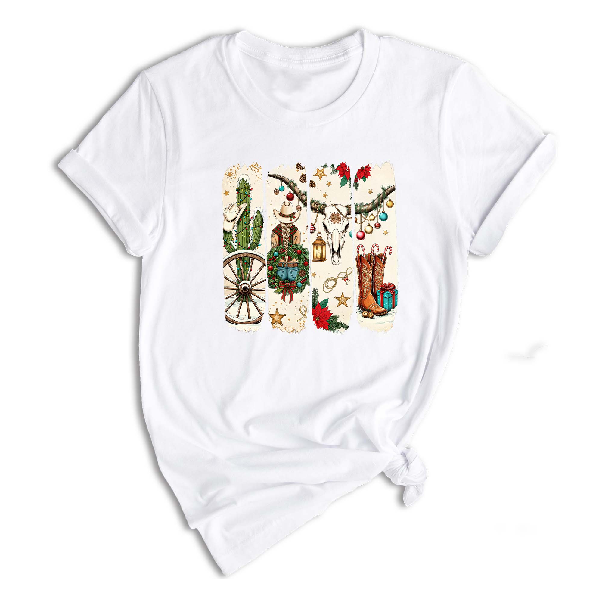 Comfort Colors Howdy Christmas Shirt, Western Christmas Sweatshirt, Christmas Deer T-Shirt, Howdy Christmas Tree Shirt