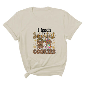 Comfort Colors I Teach The Smartest Cookies Shirt, Christmas Shirt, Teacher Christmas Shirt, Funny Teacher Tee, Christmas Teacher Shirt