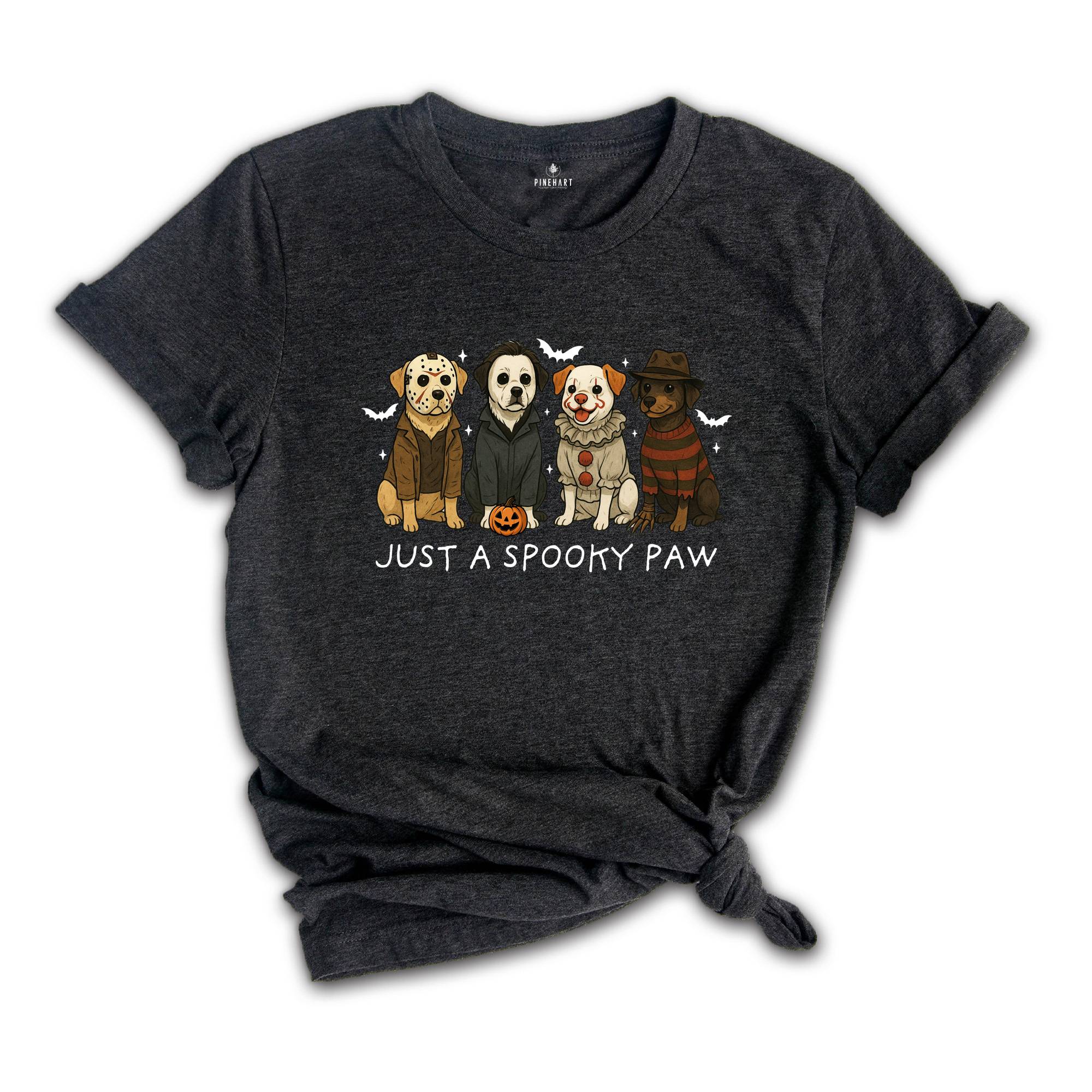 Comfort Colors Just a Spooky Paw Halloween Shirt, Dog Halloween Shirt, Halloween Shirt, Spooky Dog Shirt
