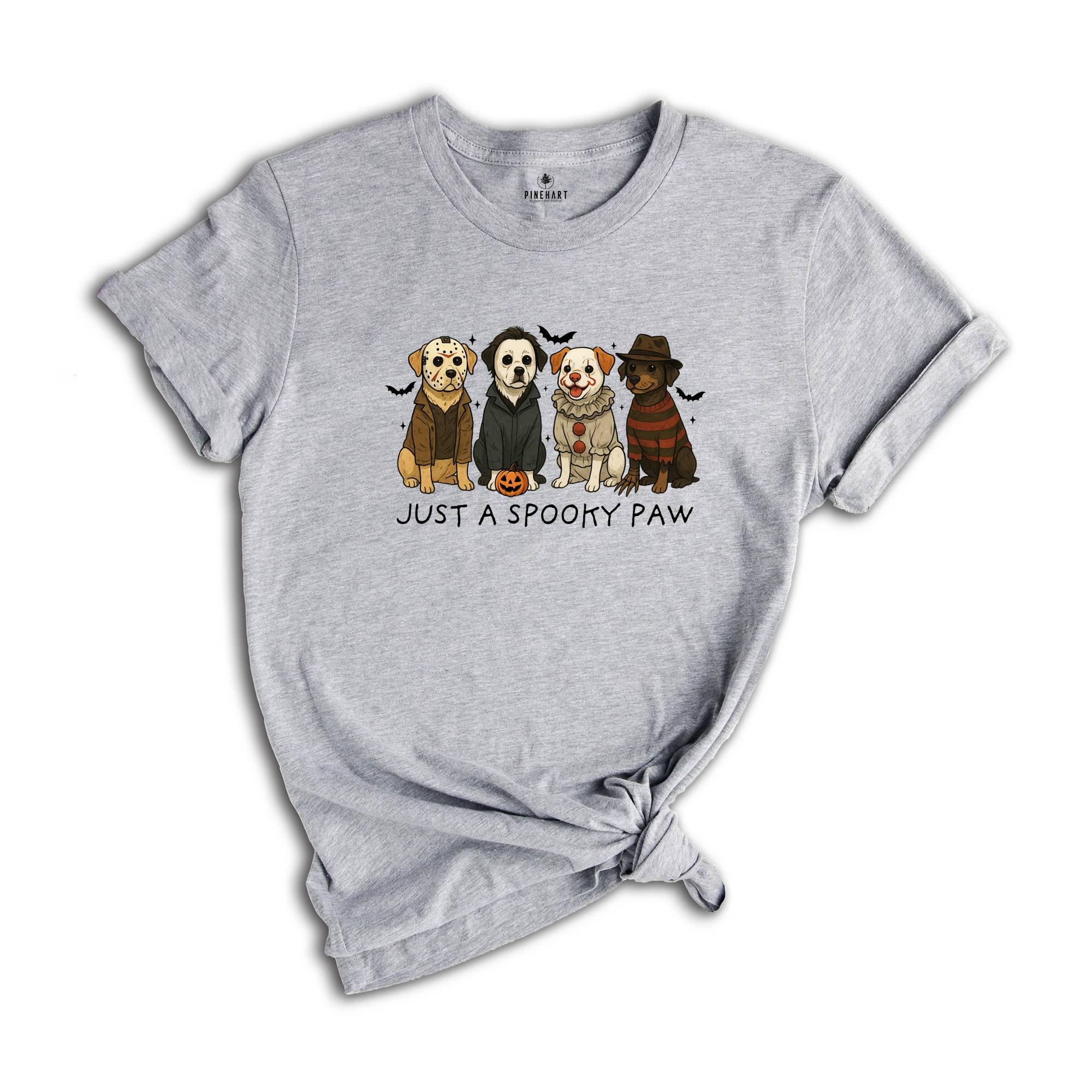 Comfort Colors Just a Spooky Paw Halloween Shirt, Dog Halloween Shirt, Halloween Shirt, Spooky Dog Shirt