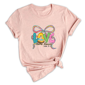 Comfort Colors Love Come Down Shirt, Christian Christmas Shirt, Jesus Lover Gift, Christmas Nativity, Womens Religion Shirt, Bible Verse