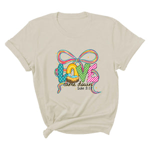 Comfort Colors Love Come Down Shirt, Christian Christmas Shirt, Jesus Lover Gift, Christmas Nativity, Womens Religion Shirt, Bible Verse