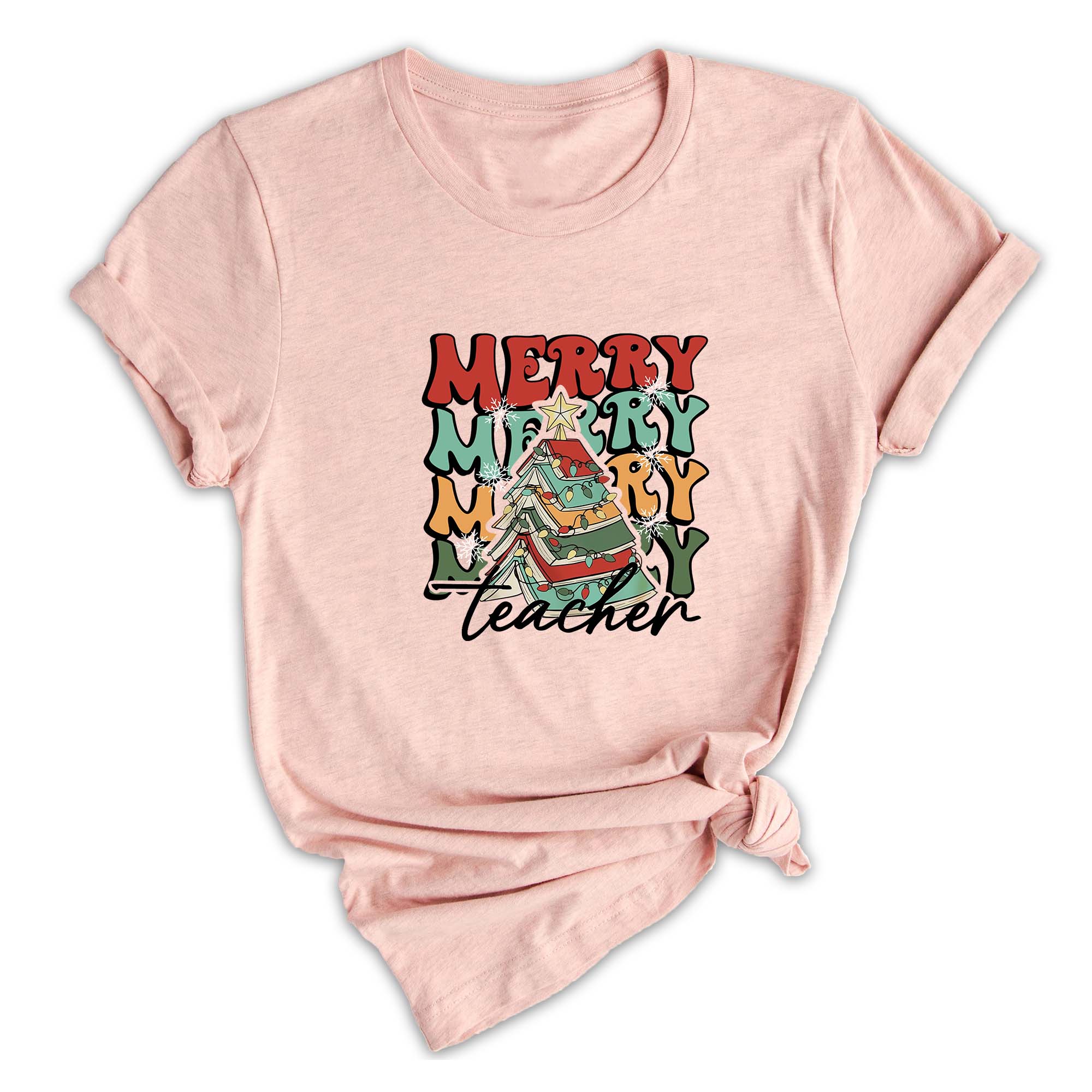 Comfort Colors Merry Teacher Xmas Shirt, Christmas Teacher Shirt, Xmas Teacher Life Tee, Xmas School Shirt