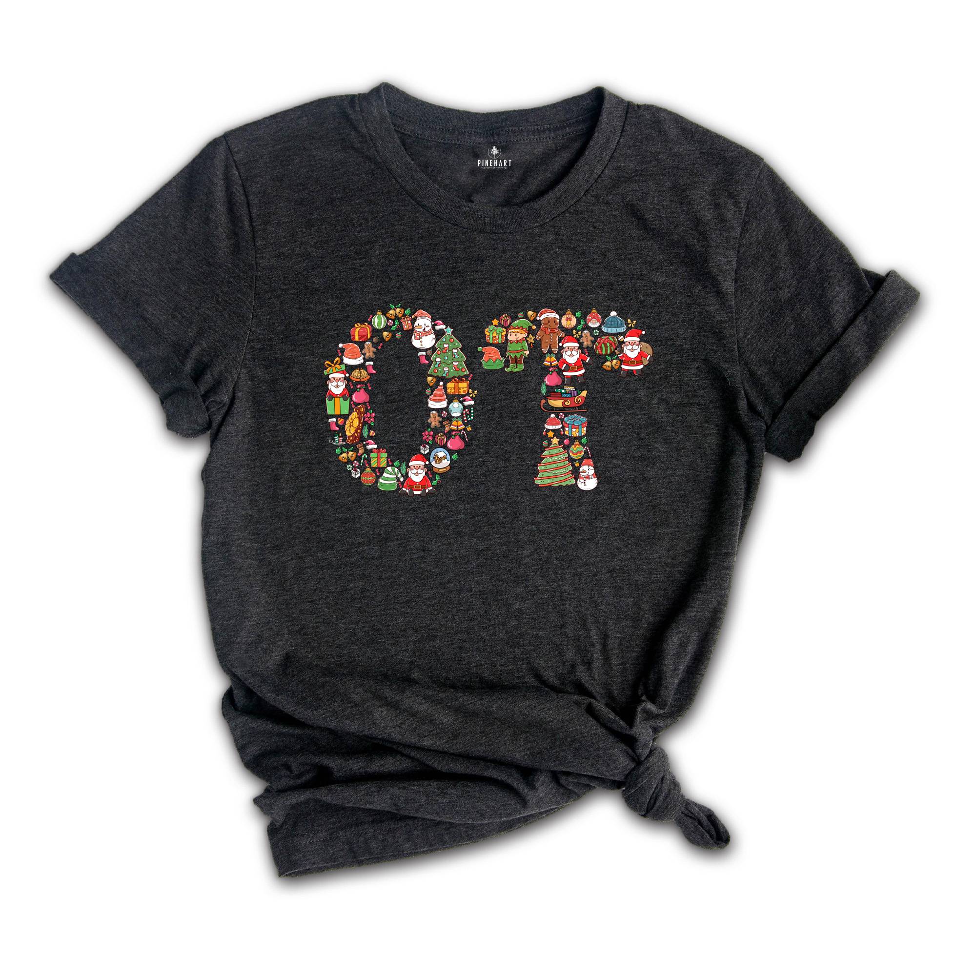 Comfort Colors Occupational Therapy Christmas Shirt, OT COTA Shirt, OT Christmas Shirt, Occupational Therapist Shirt