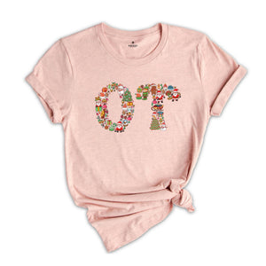 Comfort Colors Occupational Therapy Christmas Shirt, OT COTA Shirt, OT Christmas Shirt, Occupational Therapist Shirt