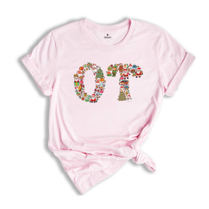 Comfort Colors Occupational Therapy Christmas Shirt, OT COTA Shirt, OT Christmas Shirt, Occupational Therapist Shirt