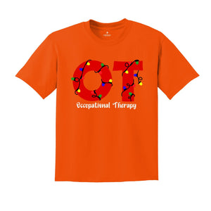 Comfort Colors Occupational Therapy Christmas Shirt, OT Christmas T-Shirt, Santa's Favorite Occupational Therapist Tee, OT Christmas Gifts