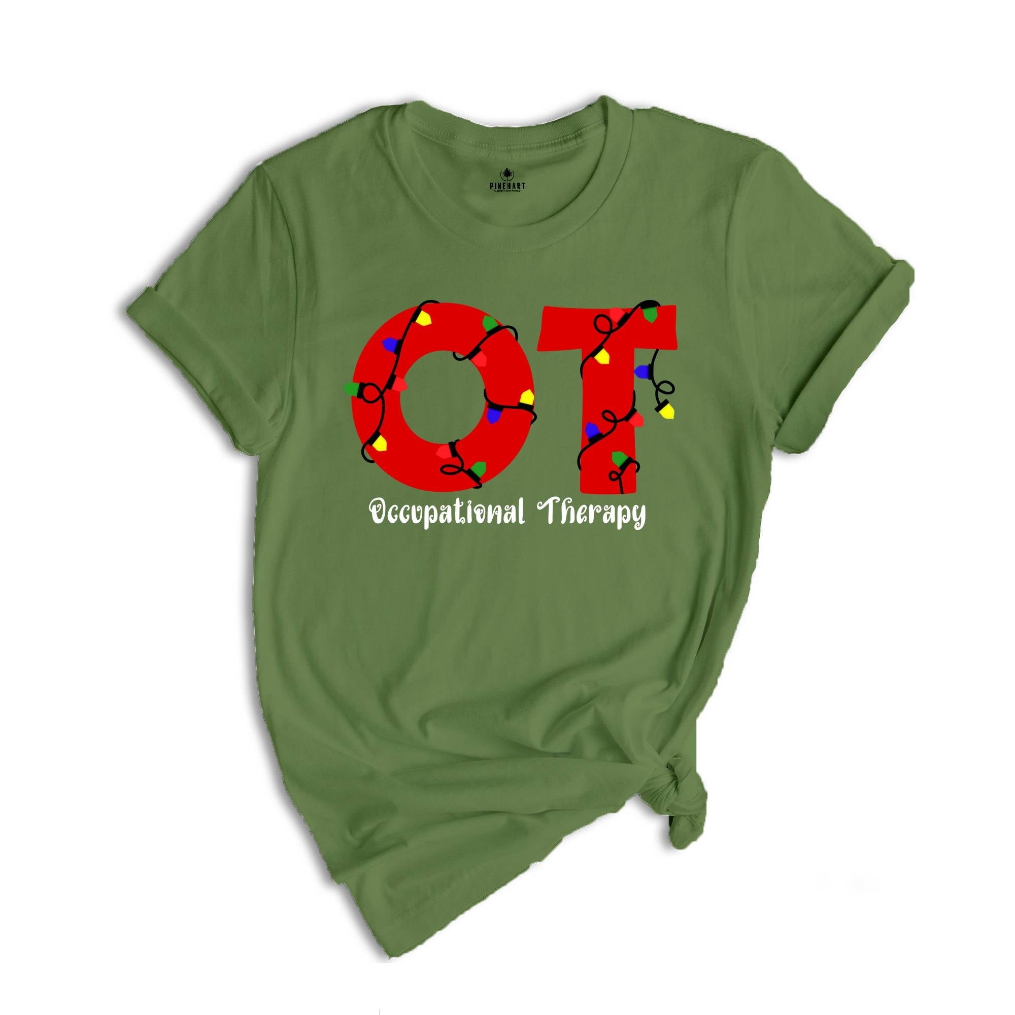 Comfort Colors Occupational Therapy Christmas Shirt, OT Christmas T-Shirt, Santa's Favorite Occupational Therapist Tee, OT Christmas Gifts