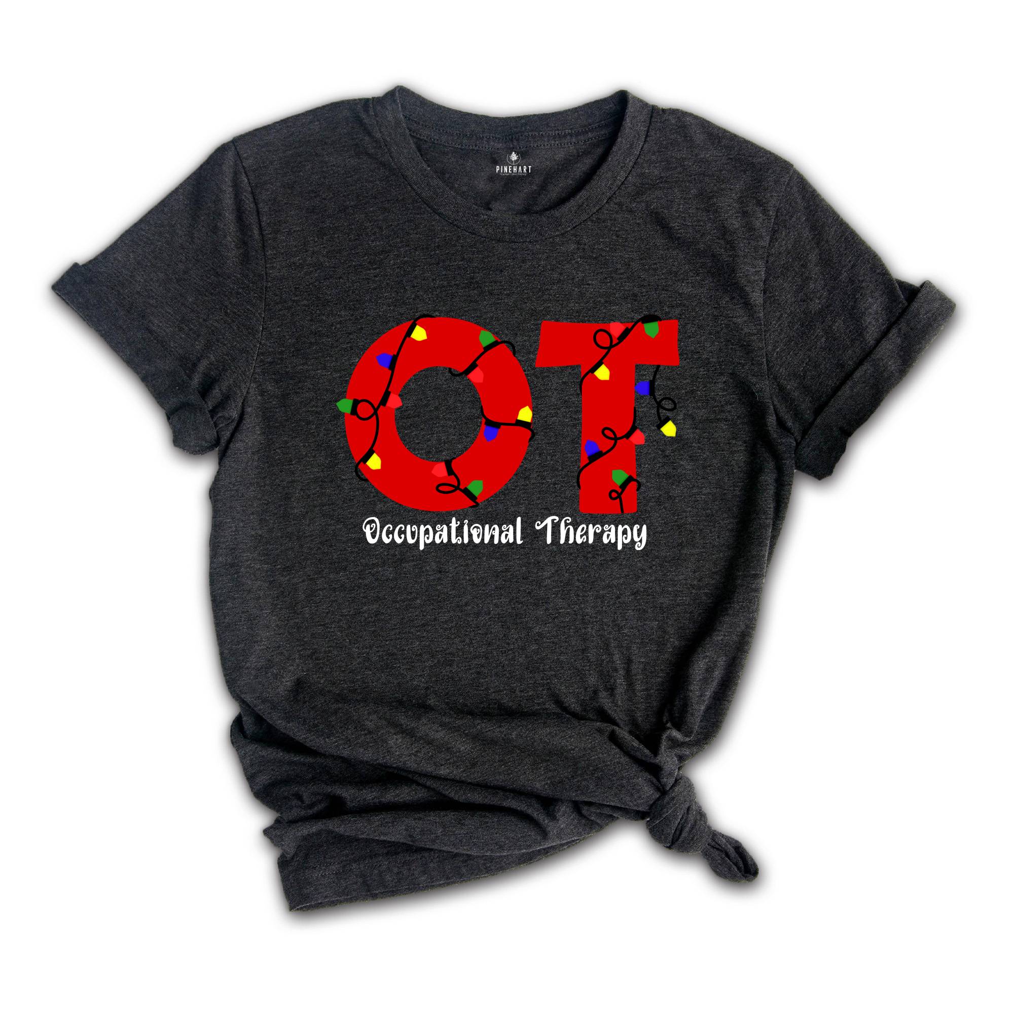 Comfort Colors Occupational Therapy Christmas Shirt, OT Christmas T-Shirt, Santa's Favorite Occupational Therapist Tee, OT Christmas Gifts