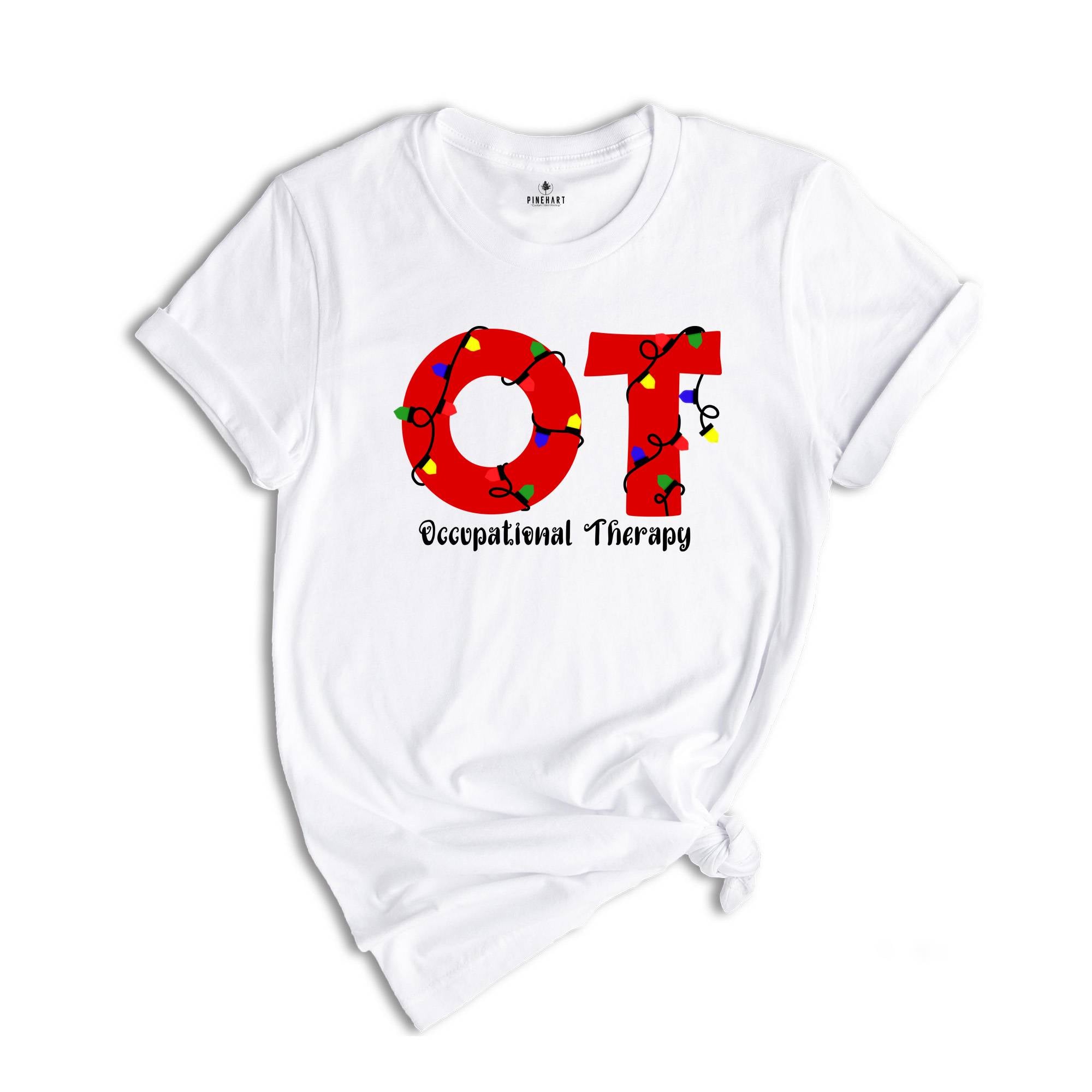 Comfort Colors Occupational Therapy Christmas Shirt, OT Christmas T-Shirt, Santa's Favorite Occupational Therapist Tee, OT Christmas Gifts