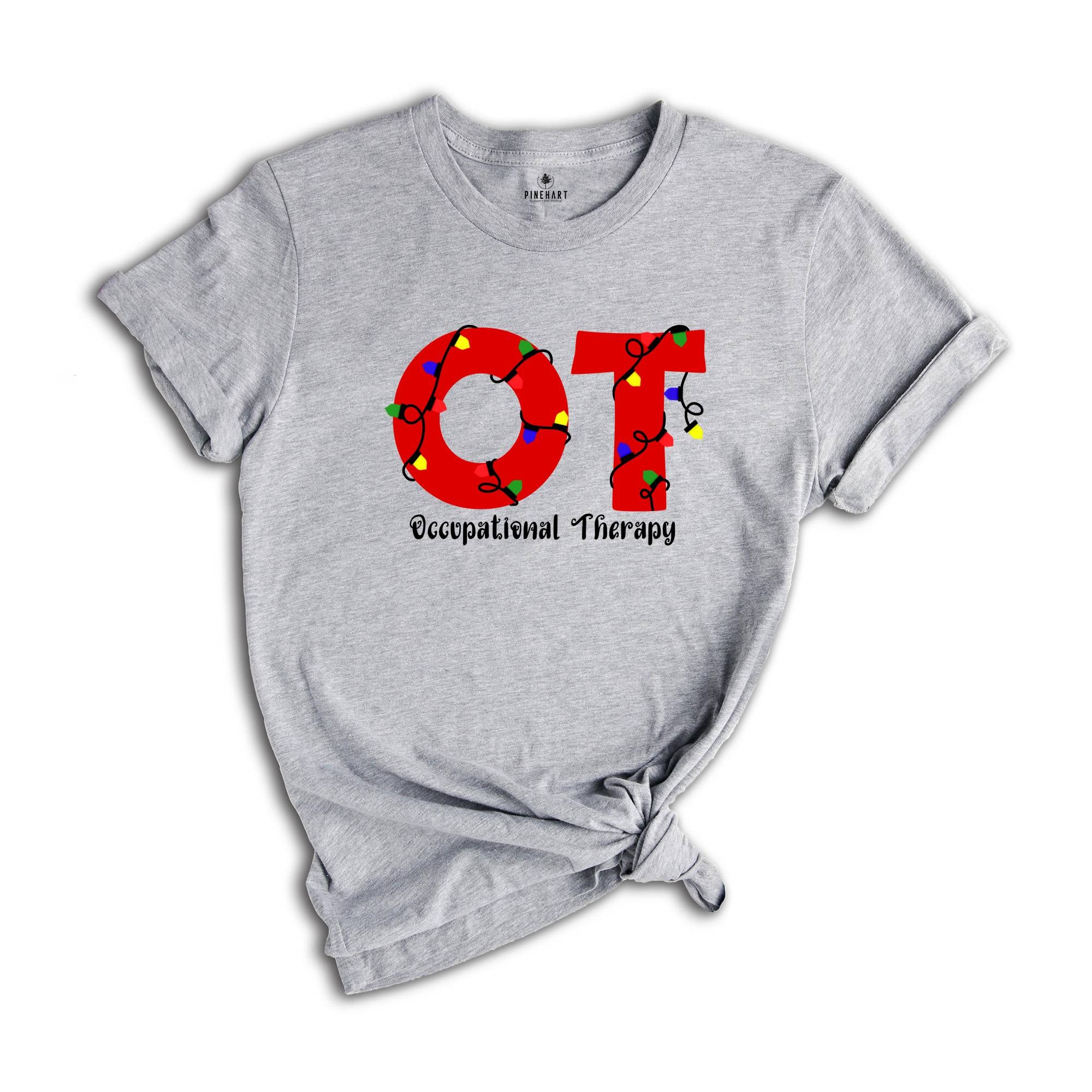 Comfort Colors Occupational Therapy Christmas Shirt, OT Christmas T-Shirt, Santa's Favorite Occupational Therapist Tee, OT Christmas Gifts