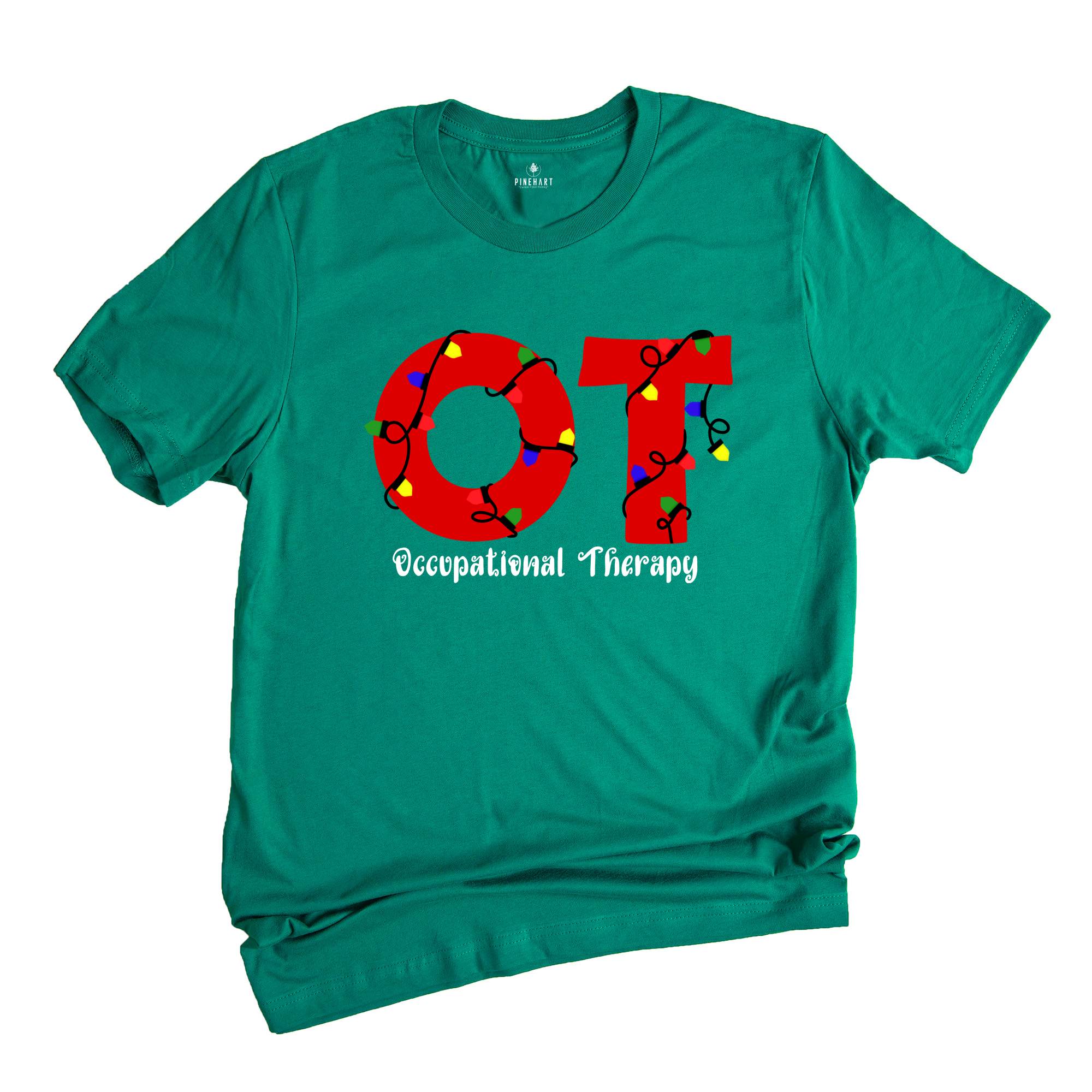 Comfort Colors Occupational Therapy Christmas Shirt, OT Christmas T-Shirt, Santa's Favorite Occupational Therapist Tee, OT Christmas Gifts