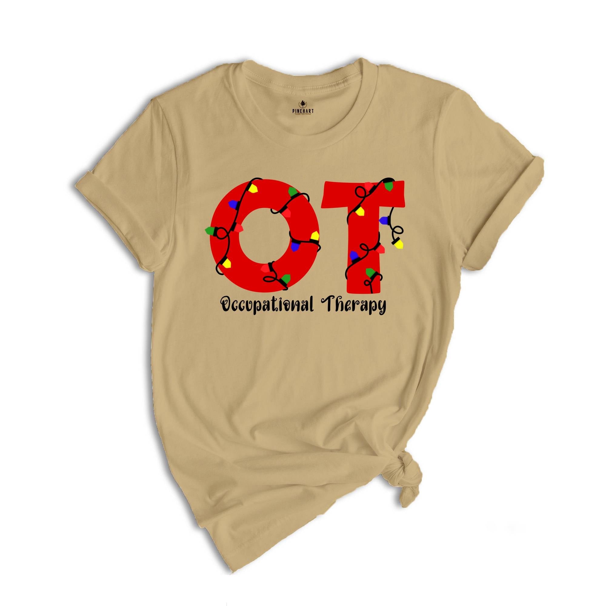 Comfort Colors Occupational Therapy Christmas Shirt, OT Christmas T-Shirt, Santa's Favorite Occupational Therapist Tee, OT Christmas Gifts