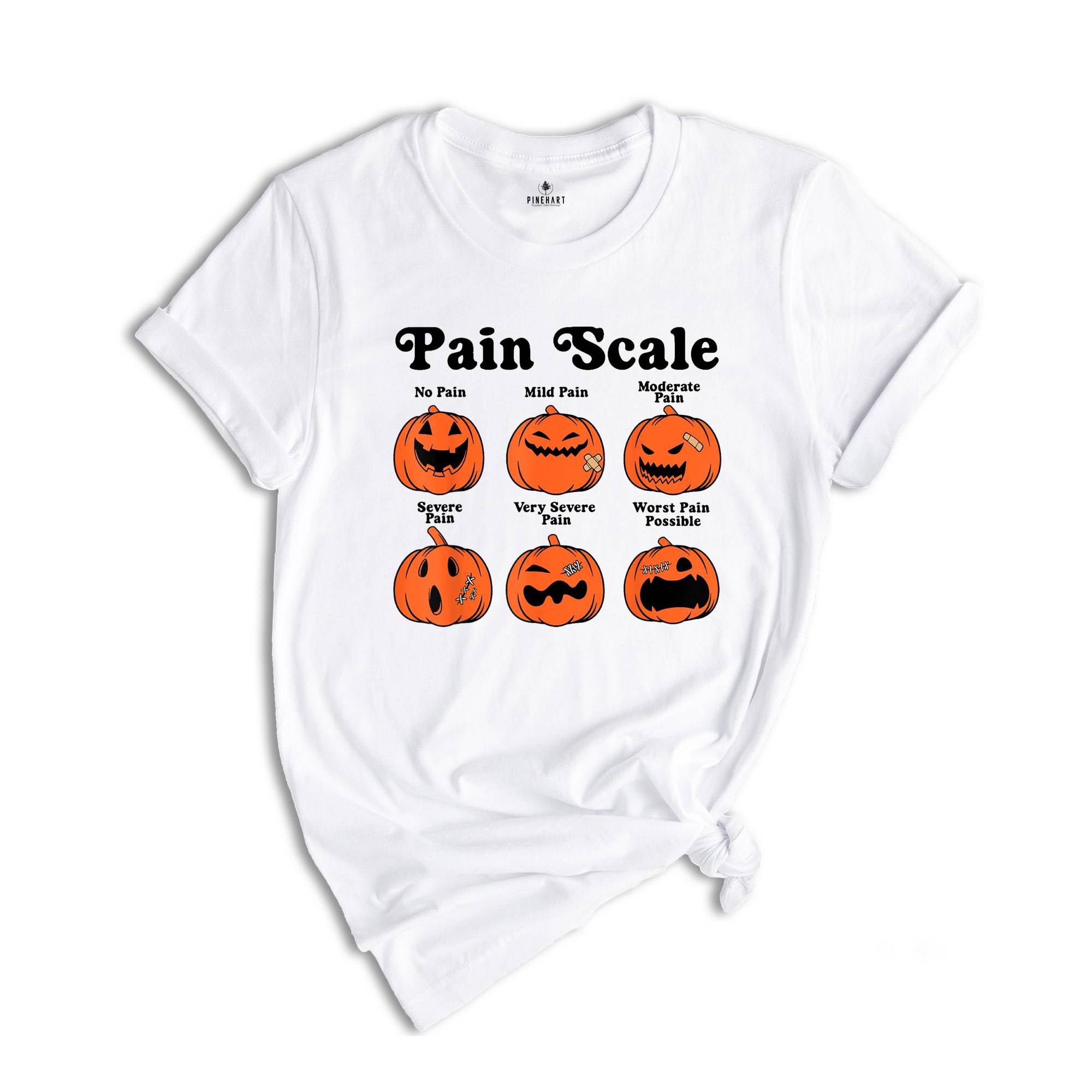 Comfort Colors Pain Scale Spooky Pumpkin Trauma Shirt, Pumpkin Nurse Gift, RN Shirt, Pediatric Nurse Tee