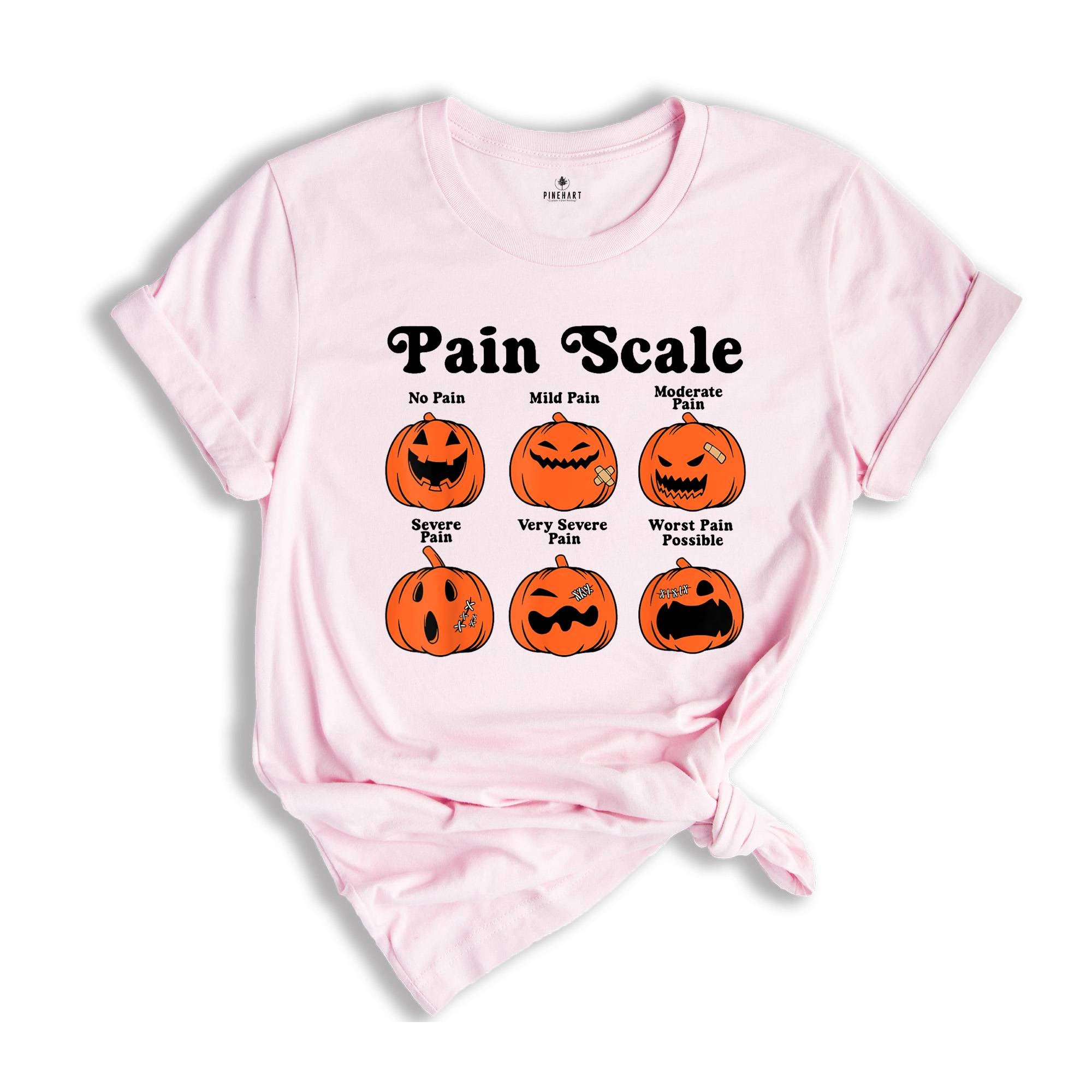 Comfort Colors Pain Scale Spooky Pumpkin Trauma Shirt, Pumpkin Nurse Gift, RN Shirt, Pediatric Nurse Tee